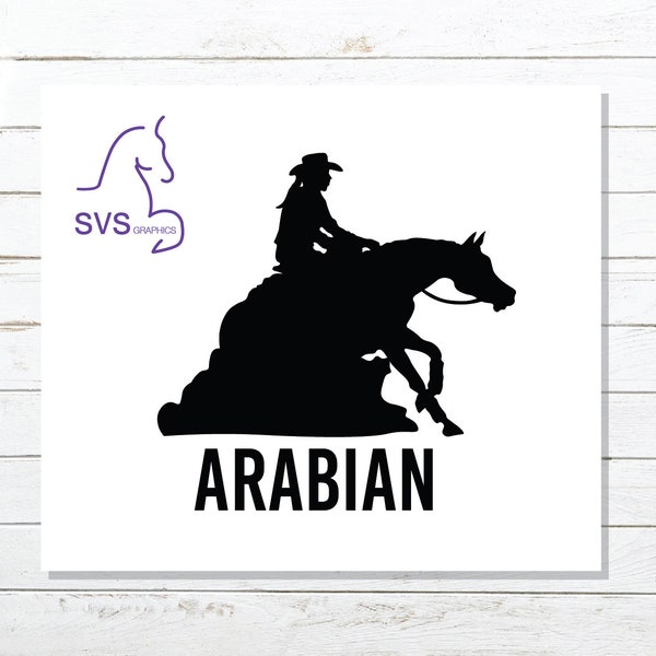 Arabian Horse Show Vinyl Decal – 6 Inch Glossy White Sticker For Car, Truck, Trailer Window