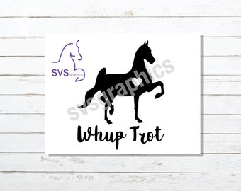 American Saddlebred Whup Trot Car, Truck, Trailer, Tack Trunk, Laptop Vinyl Decal