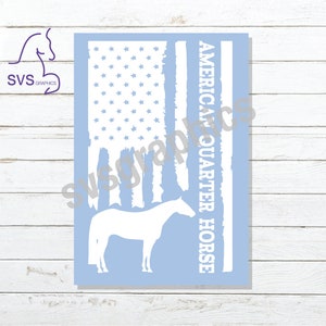 American Quarter Horse Flag Car, Truck, Trailer, Tack Trunk Decal