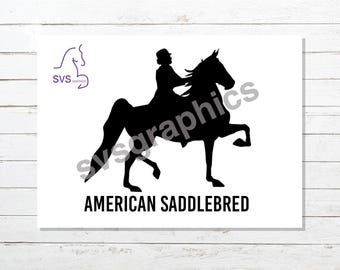 American Saddlebred Horse Vinyl Decal, Car, Truck, Trailer