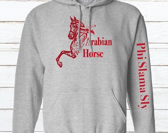 Arabian Horse Saddleseat Blue Ribbon Custom Unisex Hoodie or Crewneck Sweatshirt, Gift For Women