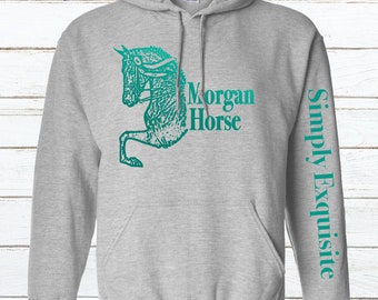 Morgan Horse Blue Ribbon Hunter Custom Unisex Hoodie Or Crewneck Sweatshirt Gift For Women