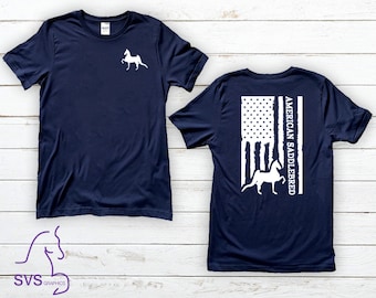 Saddlebred, Morgan Horse,  U.S.A Flag Shirt
