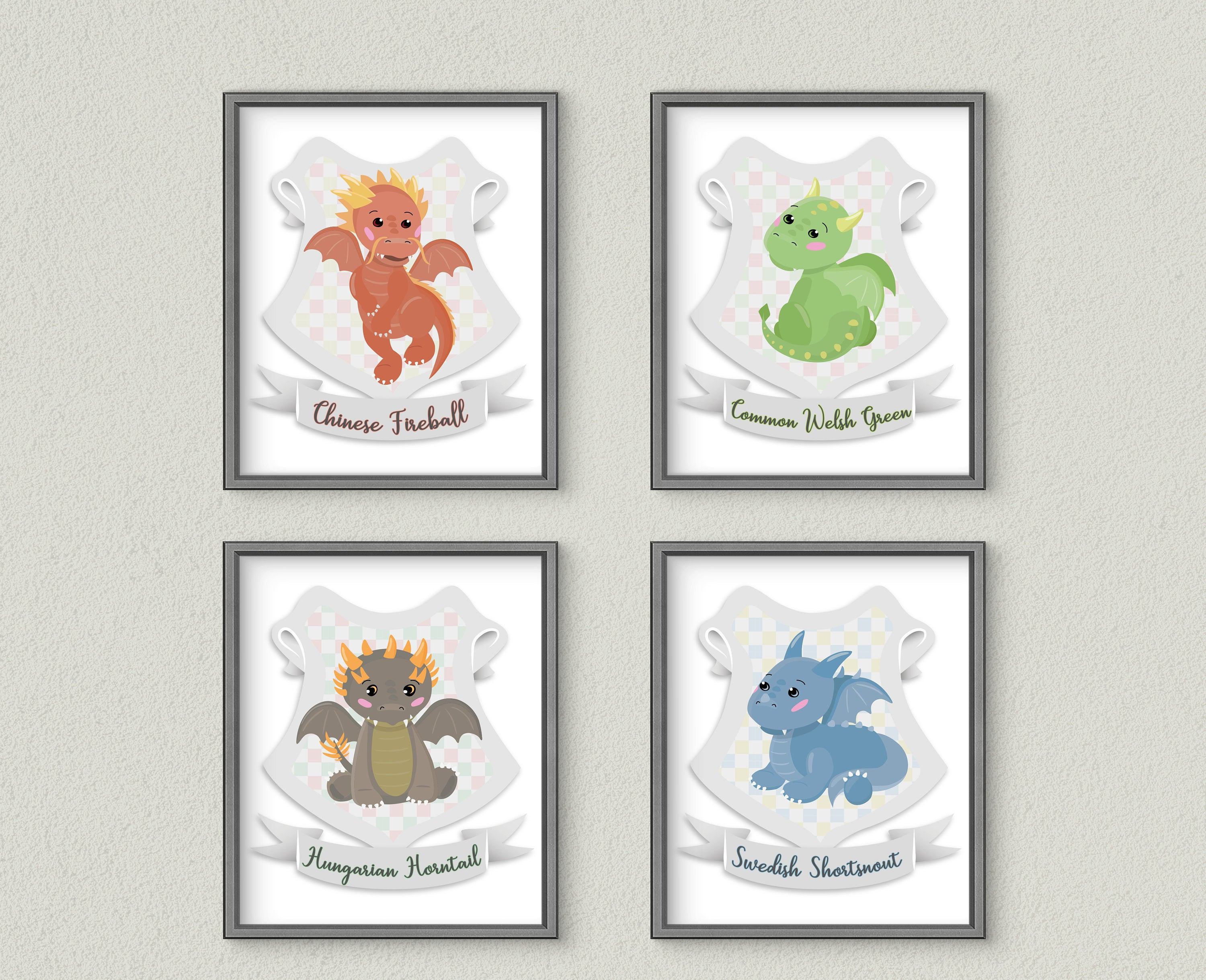 Set of 4 Triwizard Tournament Dragons Harry Potter Inspired | Etsy
