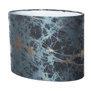 Handmade Lava Teal Oval Lampshade