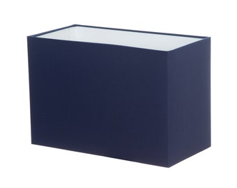 Hand Made Navy Blue Rectangle Lampshade