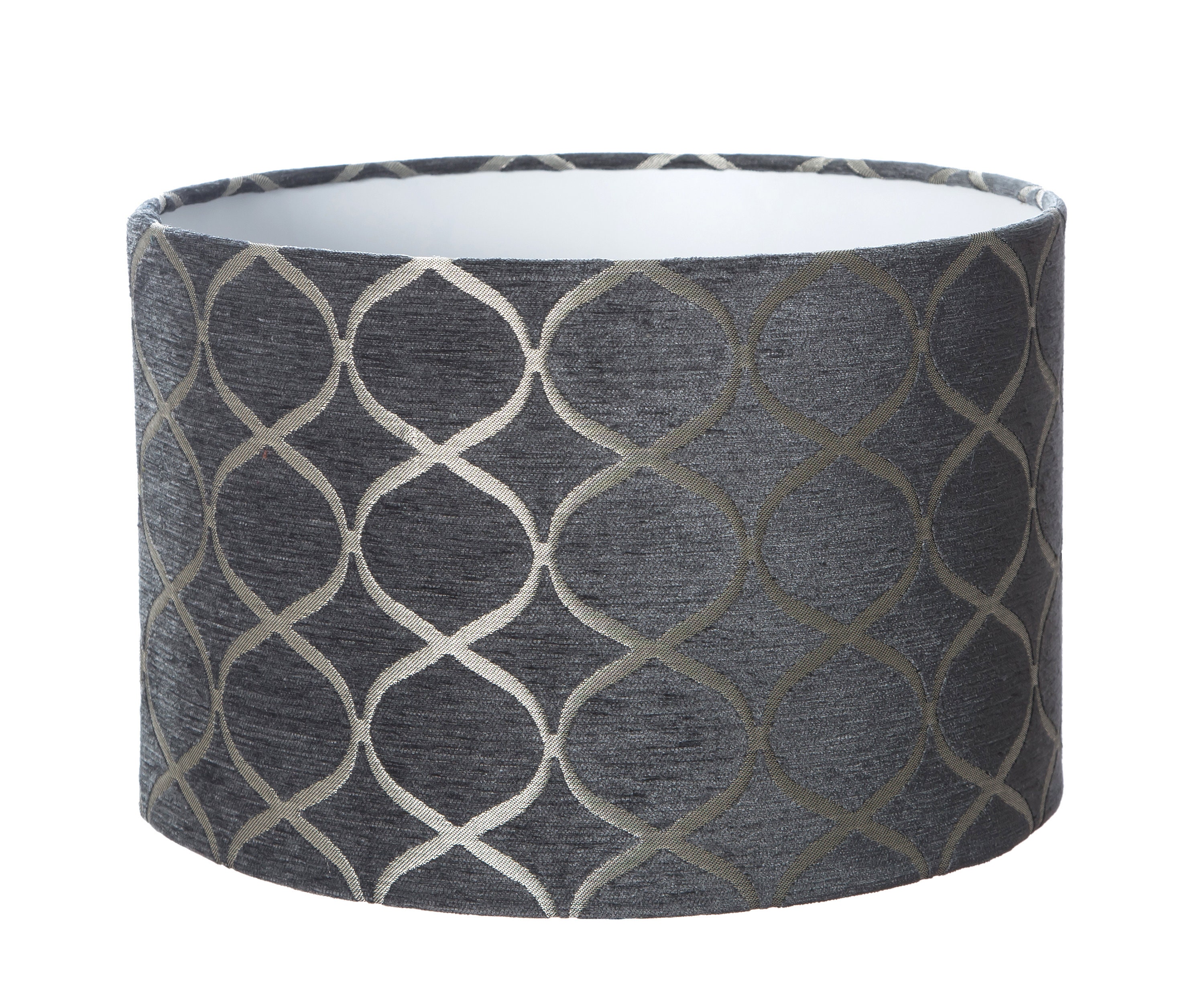 Grey patterned lamp sale shade