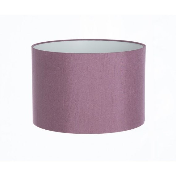 Hand Made Mauve Purple Satin Backed Duppion Lampshade