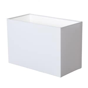 May include: White rectangular lampshade made of fabric.