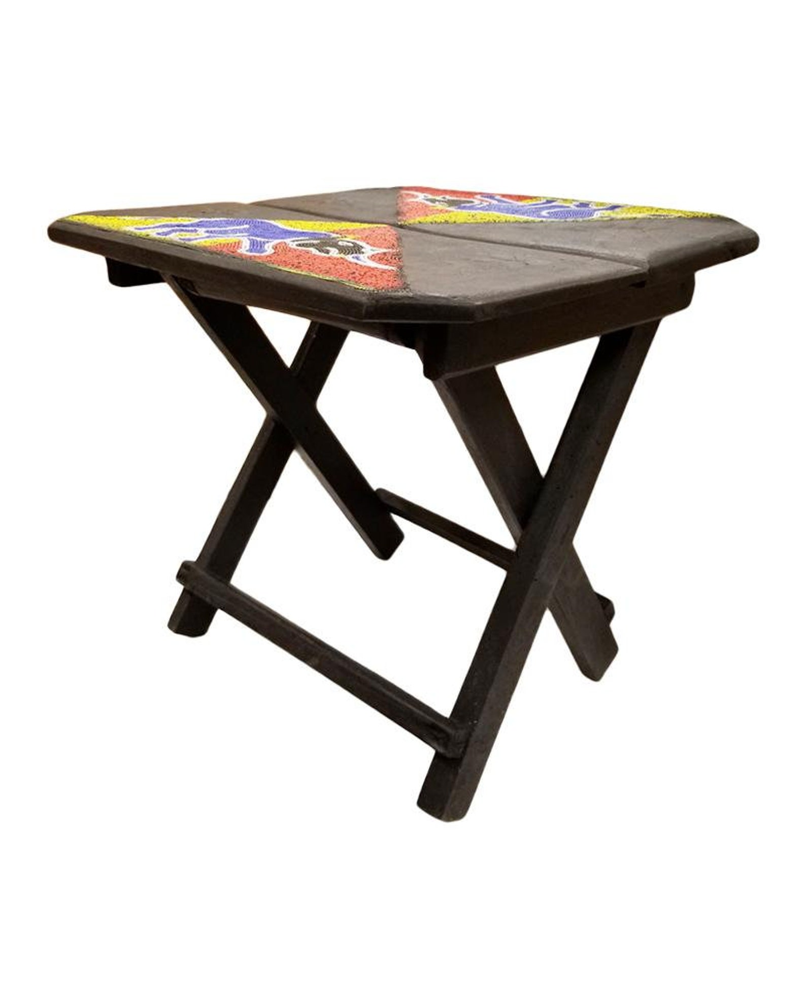 West African Ghanaian Square Folding Portable End Table with Etsy