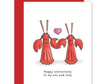 Little Lobster Anniversary Card