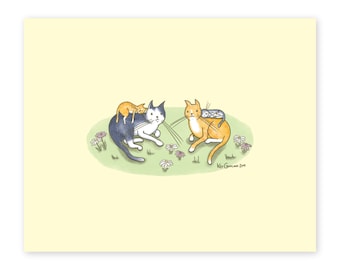 Fred + Nym + Sleeping Kittens - Art Print