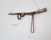Jewelry organizer Wall necklace holder Wood jewelry hanger