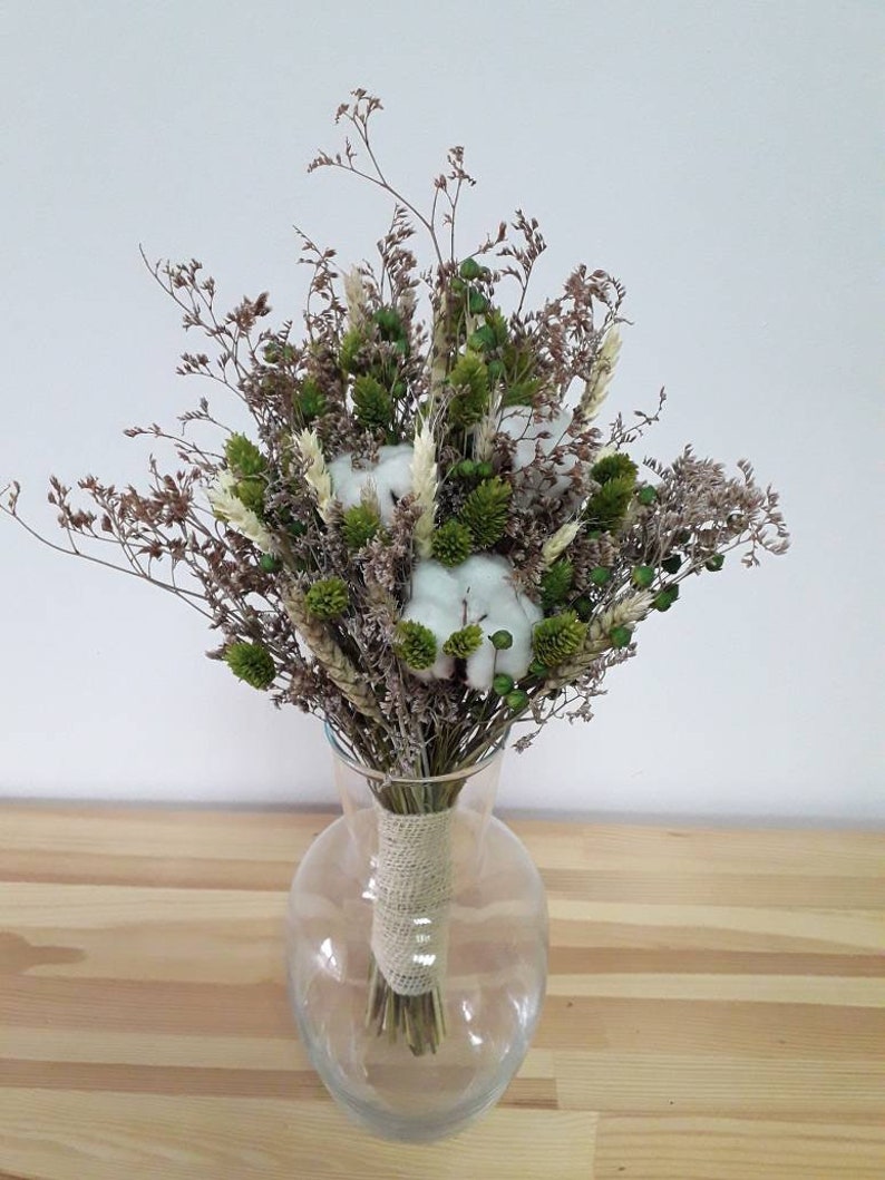 Dried flower bouquet Wildflower Alternative Fall Rustic Bridal Greenery bouquet Woodland Country Boho wedding decor Natural dried flowers