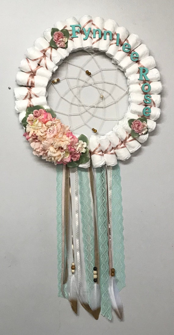 dream catcher diaper cake