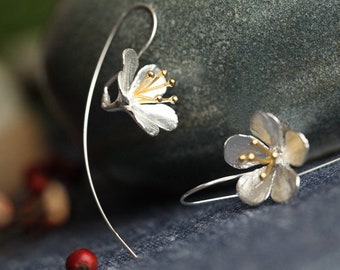 925 Silver Earrings Flower
