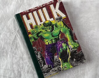 Hulk and Iron Man journal A5, Superhero Marvel Comics Note Book.