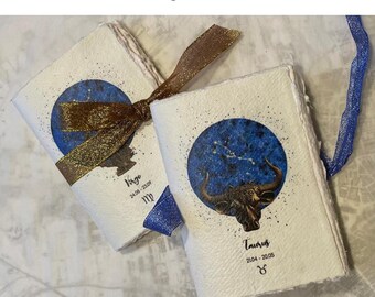 A6 Zodiac Constellations Sketchbook - Original Horoscope Artwork for Astrology Enthusiasts