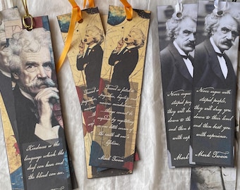 Mark Twain Witty Quote Bookmark - Unique Handmade Gift