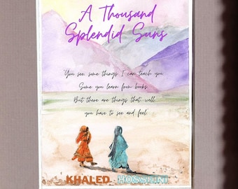 A Thousand Splendid Suns Print: Khaled Hosseini Watercolor (Digital Download)