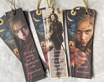 Unique Handmade Hermione Bookmark | Harry Potter Inspired | Literary Quote | Book Lover Gift