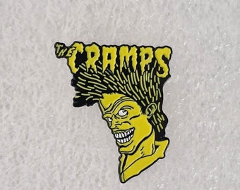 The Cramps BAD MUSIC Pin Badge Garage Punk Lux Interior Psychobilly Goth