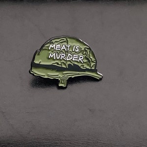 The Smiths Meat Is Murder pin badge post punk Morrissey Vegan