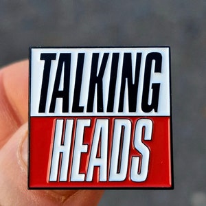 Talking Heads pin badge Psycho Killer once in a lifetime David Byrne Tina Weymouth