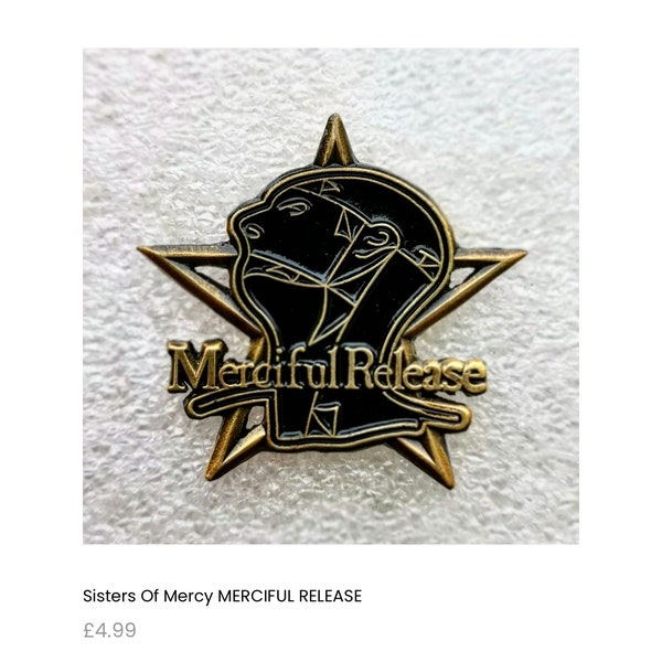 Sisters Of Mercy pin badge Gothic Rock Punk Goth This Corrosion Sisterhood Andrew Eldritch