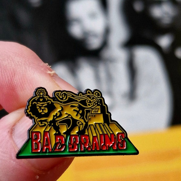 Bad Brains Pin Badge Punk Rock Reggae PMA Attitude Rasta