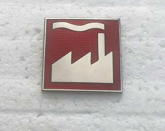 Factory records pin badge
