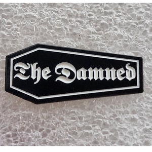 The Damned GOTH COFFIN Pin Badge Punk Rock Smash It Up Love Song Gothic Vanian