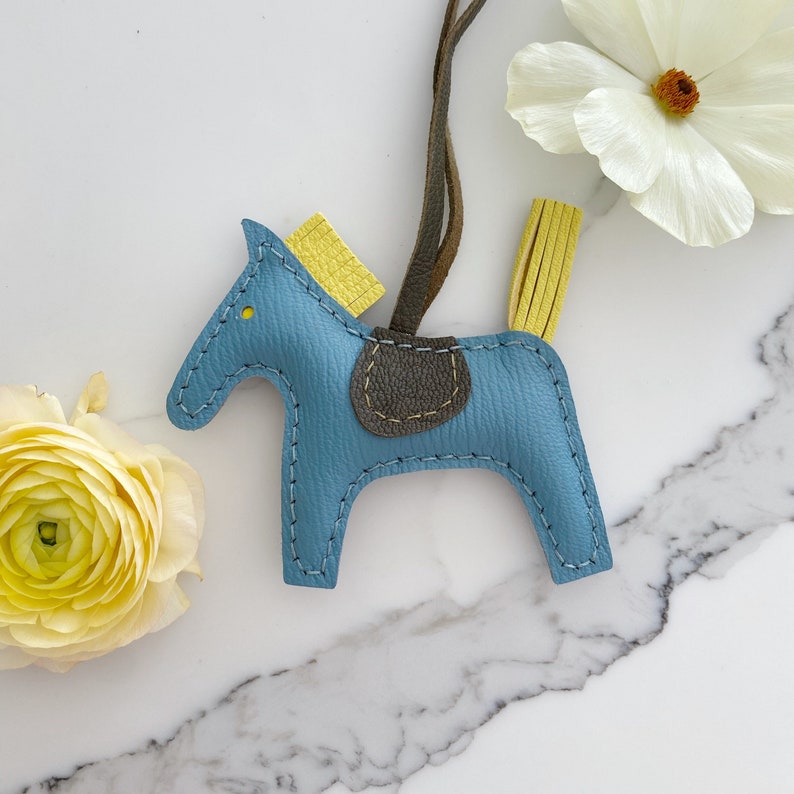 Handmade Leather Horse Bag Charm Leather Horse Key Chain Etsy