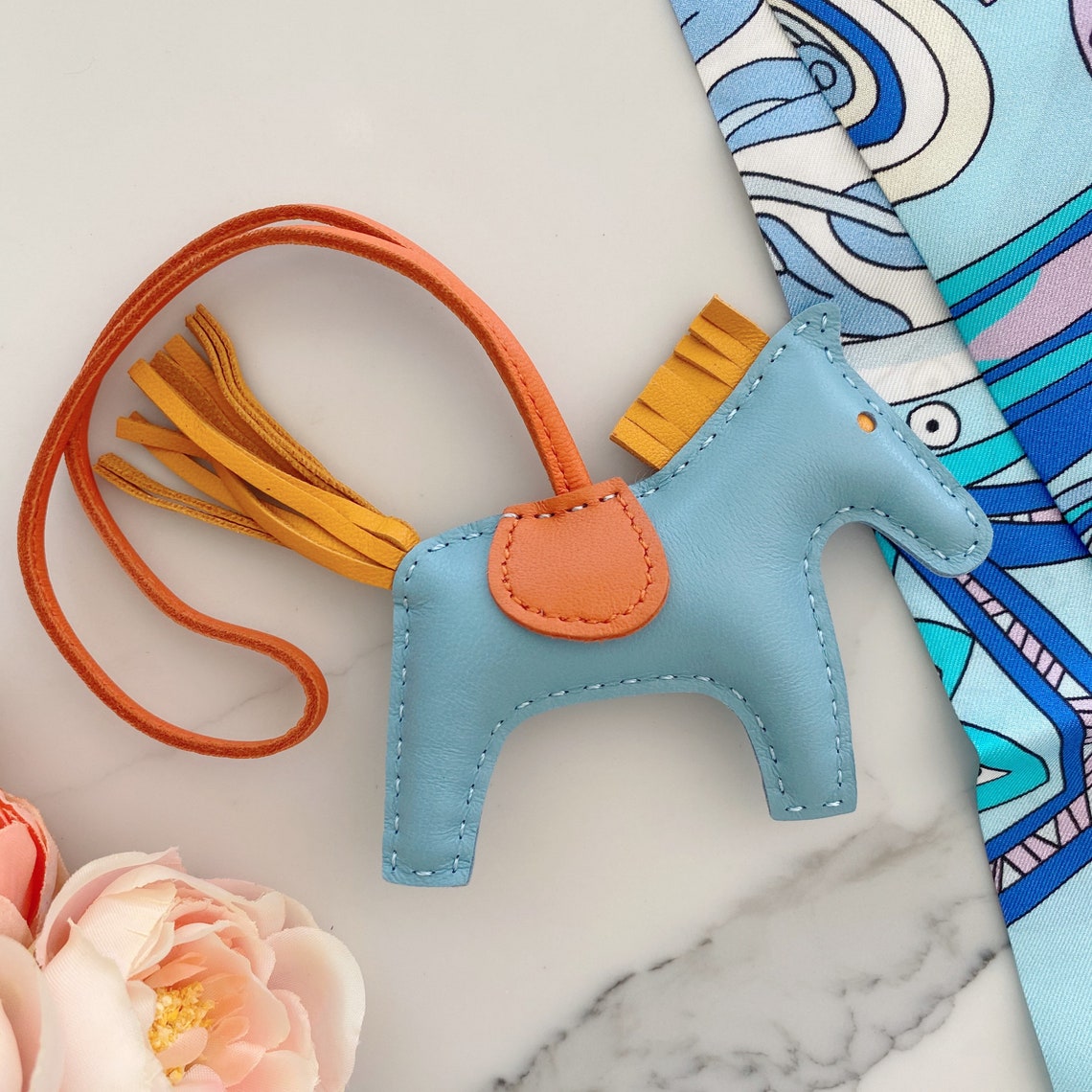 Handmade horse bag charm horse keychain leather horse bag | Etsy