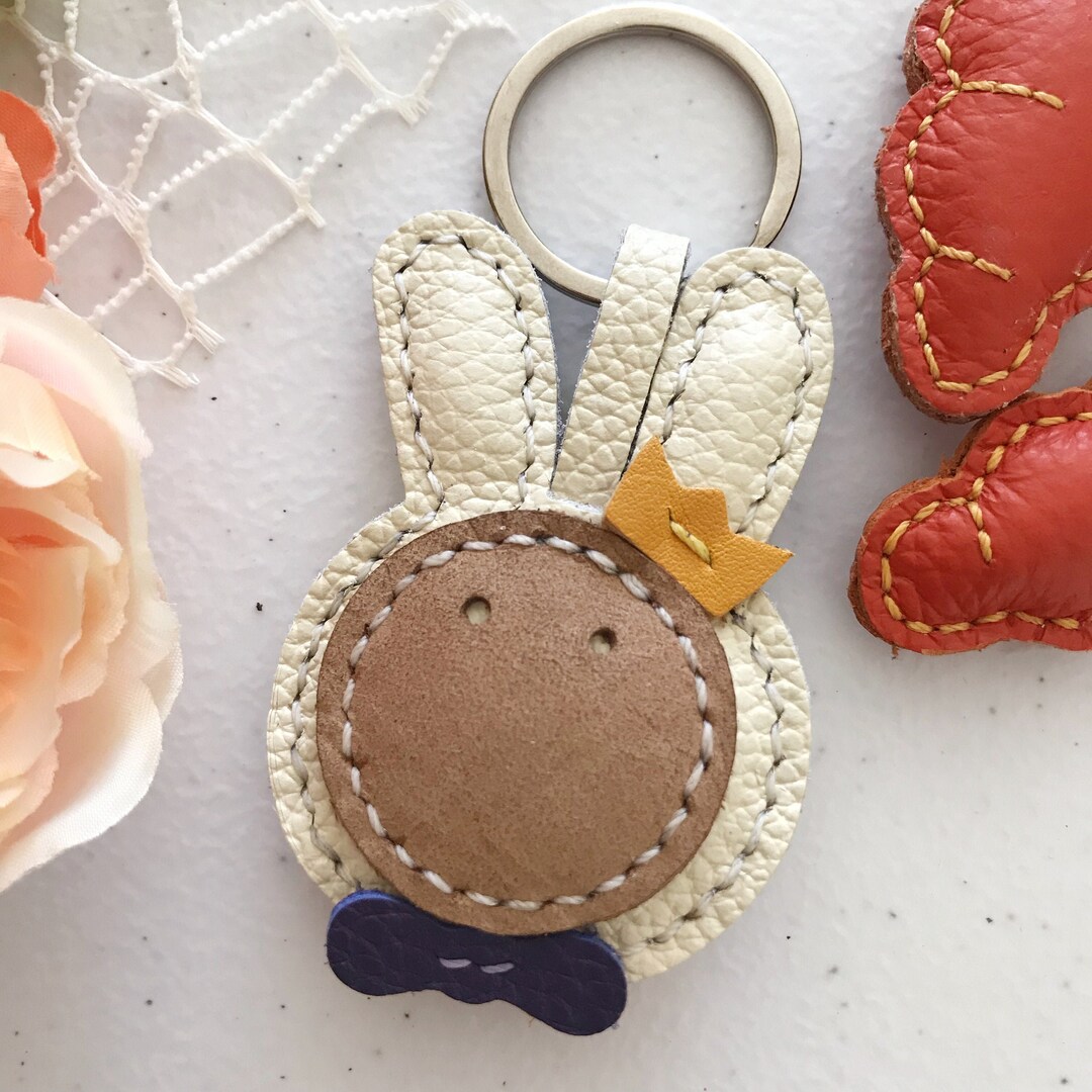 Handmade Leather Rabbit Bag Charm / Key Chain Etsy