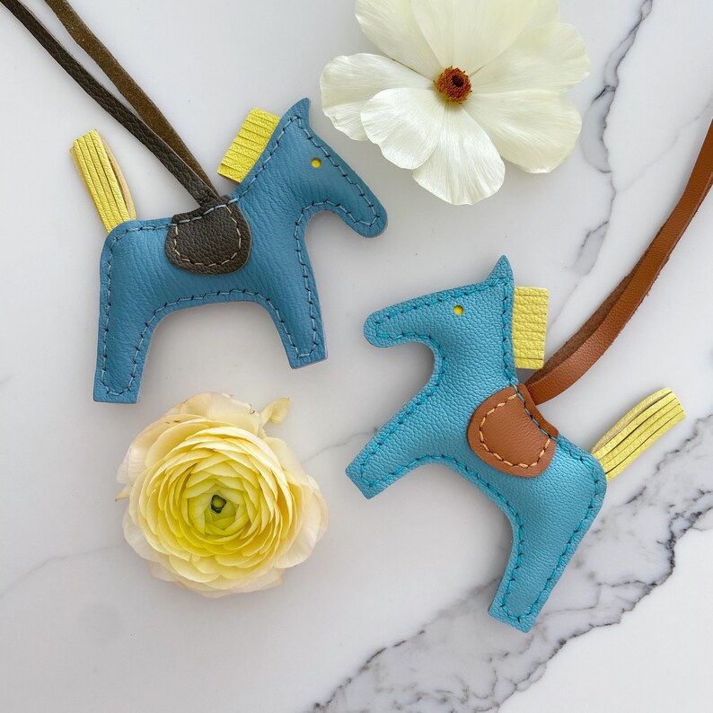 Handmade Leather Horse Bag Charm Leather Horse Key Chain Etsy