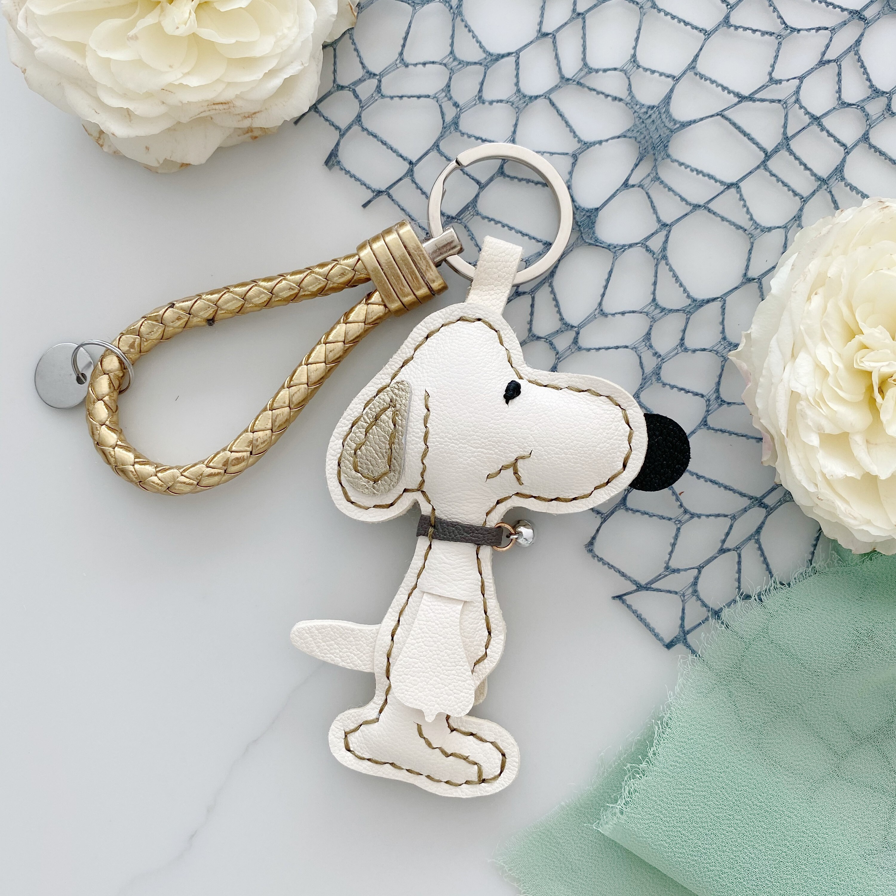 Handmade Leather SNOOPY Key Chain Leather SNOOPY Bag Charm Etsy UK