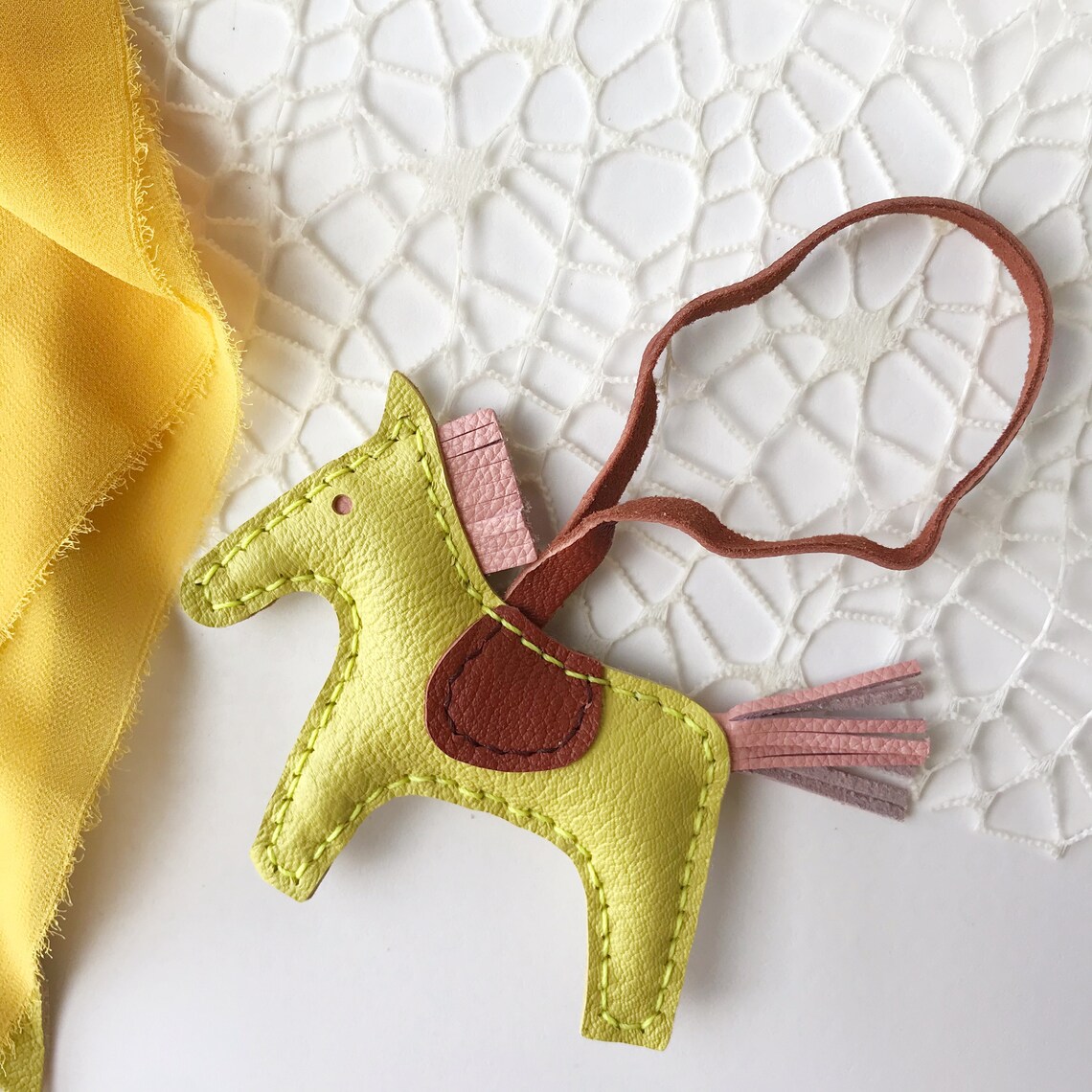 Handmade Leather Horse Bag Charm Leather Horse Key Chain Etsy