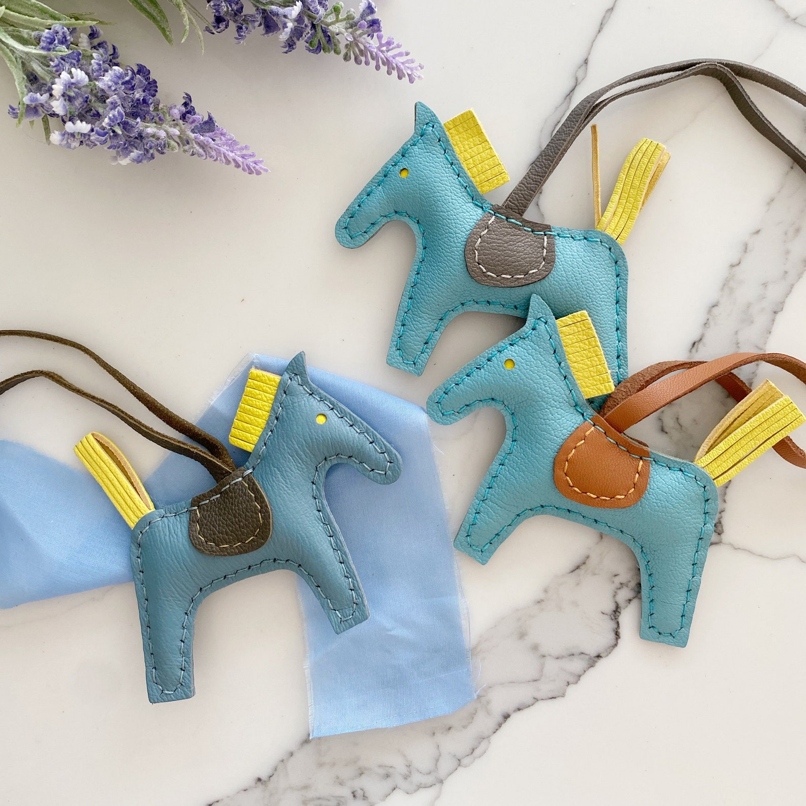 Handmade Leather Horse Bag Charm Leather Horse Key Chain Etsy