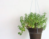 Silver zinc plant holder outdoor plant hanger metal hanging planter 5 and 7 round hanger Mid-century modern plant holder
