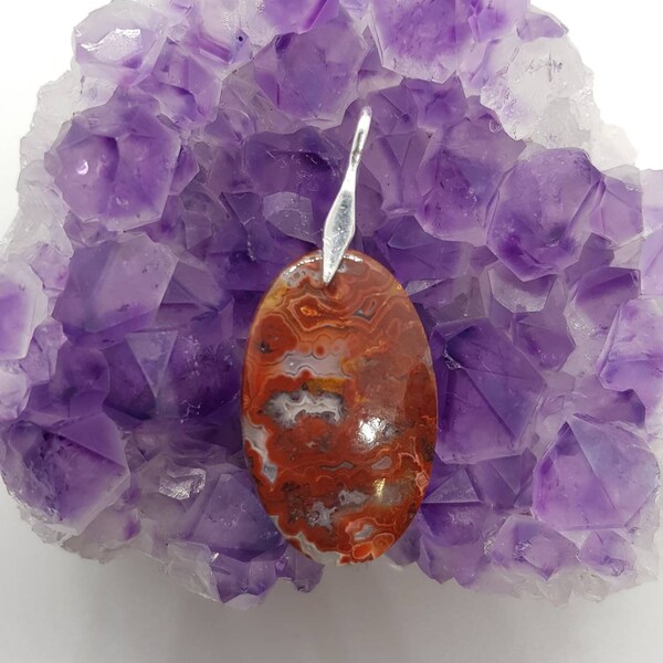 Pendentif en agate crazy lace