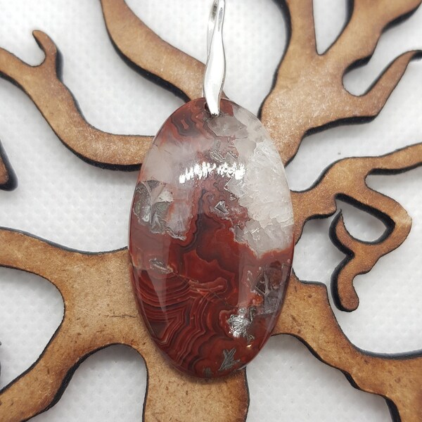 Pendentif en agate crazy lace