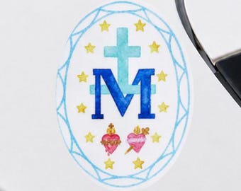 Large 6”x8” Miraculous Medal Magnet | Catholic Car Van Refrigerator Vinyl Magnetic Decal | Catholic Gift