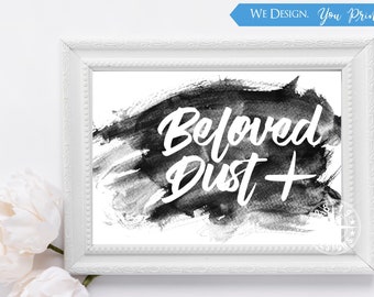 Impressão artística "Pó Amado" | Decoração moderna para a Quarta-feira de Cinzas (Download digital)