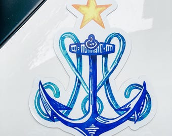Large 6”x8” Stella Maris Magnet | Our Lady Star of the Sea Magnet | Catholic Car Van Refrigerator Vinyl Magnetic Decal | Catholic Gift