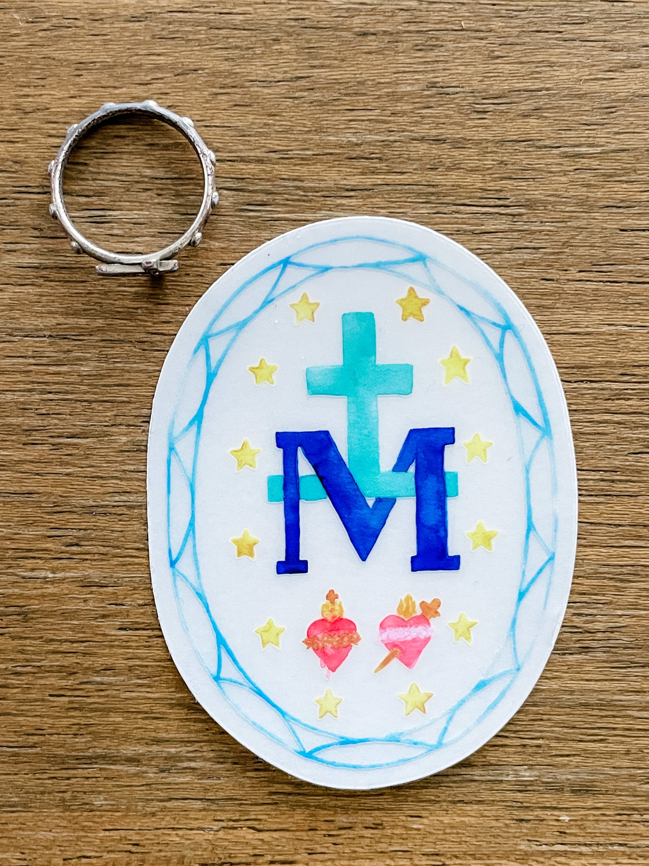 Miraculous Medal STICKER Vinyl Water Bottle Laptop Car Van - Etsy