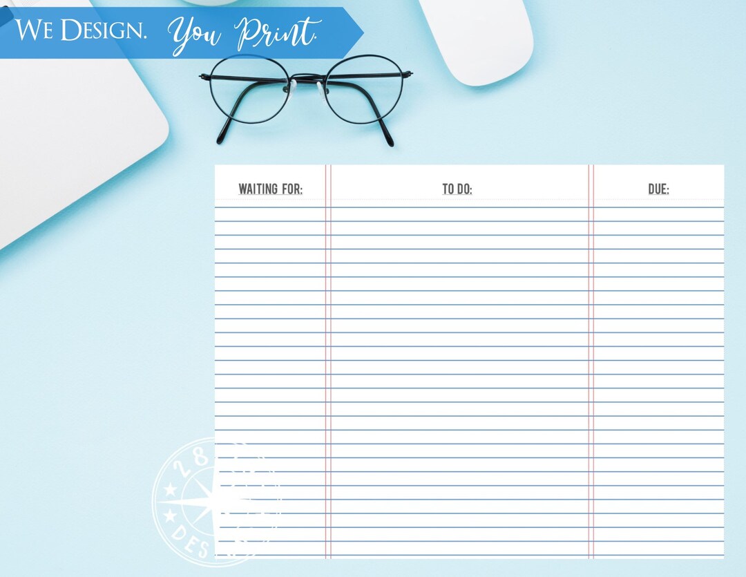 GTD Getting Things Done Printable Planner Minimalist Task List Simple ...