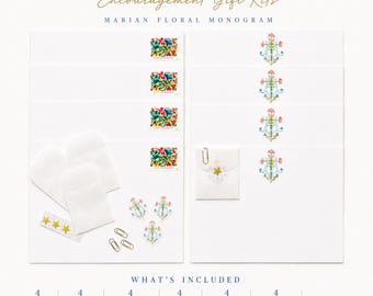 Send a Little Light Encouragement Kit | Classic 4 Card + 4 Sticker Gift Set | Thinking of You | Care Package | Catholic Friendship Gift