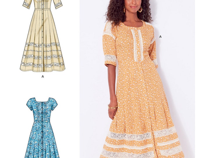 Sewing Patterns Women's Dress Pattern, Front Button Dress Pattern ...