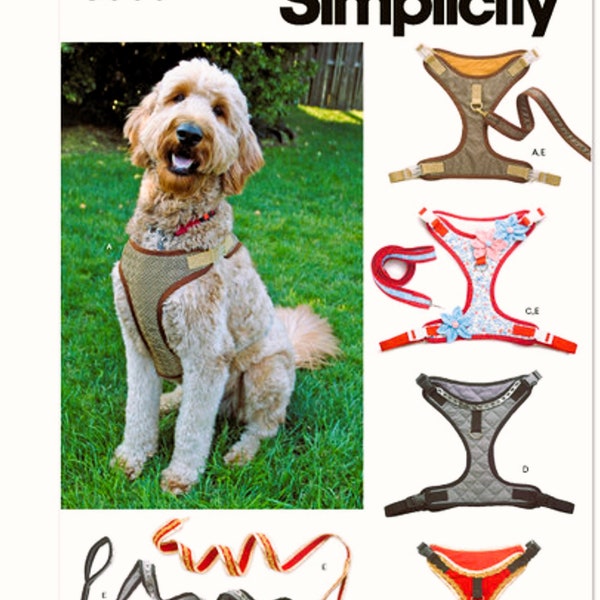 Sewing Pattern Dog Harness and Leash Pattern, Simplicity Sewing Pattern 9664